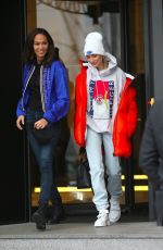 HAILEY BALDWIN and JOAN SMALLS Out at Milan Fashion Week 02/25/2018