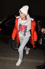 HAILEY BALDWIN Arrives at Tommy Hilfiger Fashion Show in Milan 02/25/2018