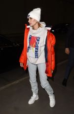 HAILEY BALDWIN Arrives at Tommy Hilfiger Fashion Show in Milan 02/25/2018