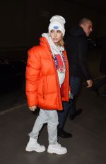 HAILEY BALDWIN Arrives at Tommy Hilfiger Fashion Show in Milan 02/25/2018