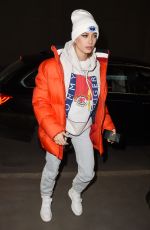 HAILEY BALDWIN Arrives at Tommy Hilfiger Fashion Show in Milan 02/25/2018