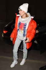HAILEY BALDWIN Arrives at Tommy Hilfiger Fashion Show in Milan 02/25/2018