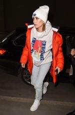 HAILEY BALDWIN Arrives at Tommy Hilfiger Fashion Show in Milan 02/25/2018