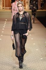 HAILEY BALDWIN at Dolce and Gabbana Show at Milan Fashion Week 02/25/2018