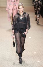 HAILEY BALDWIN at Dolce and Gabbana Show at Milan Fashion Week 02/25/2018