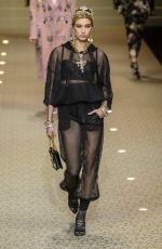 HAILEY BALDWIN at Dolce and Gabbana Show at Milan Fashion Week 02/25/2018