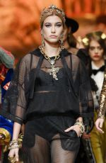 HAILEY BALDWIN at Dolce and Gabbana Show at Milan Fashion Week 02/25/2018