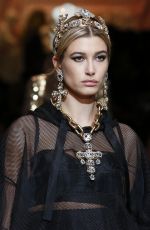 HAILEY BALDWIN at Dolce and Gabbana Show at Milan Fashion Week 02/25/2018