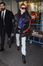 HAILEY BALDWIN at Linate Airport in Milan 02/23/2018