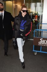 HAILEY BALDWIN at Linate Airport in Milan 02/23/2018