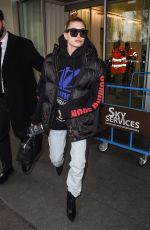 HAILEY BALDWIN at Linate Airport in Milan 02/23/2018