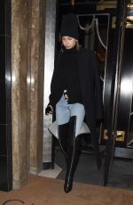 HAILEY BALDWIN Leaves Claridge Hotel in London 02/19/2018