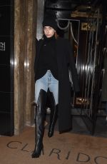 HAILEY BALDWIN Leaves Claridge