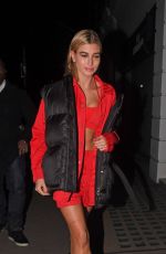 HAILEY BALDWIN Night Out in London 02/21/2018