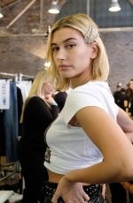 HAILEY BALDWIN on the Backstage of Zadig & Voltaire Fashion Show in New York 02/12/2018