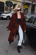 HAILEY BALDWIN Out at Milan Fashion Week 02/23/2018
