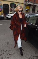 HAILEY BALDWIN Out at Milan Fashion Week 02/23/2018