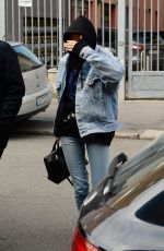 HAILEY BALDWIN Out at Milan Fashion Week 02/26/2018