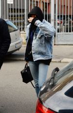HAILEY BALDWIN Out at Milan Fashion Week 02/26/2018