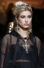 HALEY BALDWIN at Dolce & Gabbana Fashion Show at MFW in Milan 02/25/2018