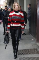 HANNAH FERGUSON Leaves Dolce & Gabbana Fall/Winter 2018 Show at Milan Fashion Week 02/25/2018