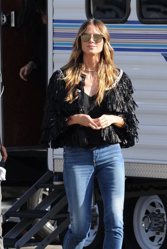 HEIDI KLUM on the Set of Germany