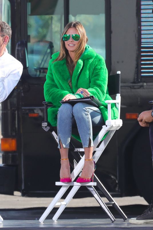 HEIDI KLUM on the Set of Germany