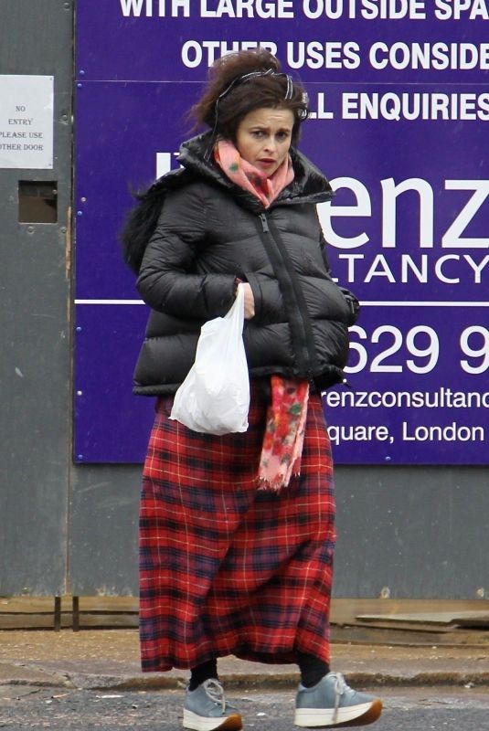 HELENA BONHAM CARTER Out in Hampstead 02/10/2018