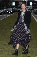 HELENA BORDON Arrives at Emporio Armani Show at Milan Fashion Week 02/25/2018