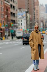 HELENA BORDON Out at New York Fashion Week 02/09/2018