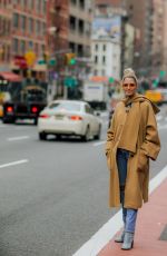 HELENA BORDON Out at New York Fashion Week 02/09/2018
