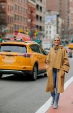 HELENA BORDON Out at New York Fashion Week 02/09/2018