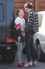 HILARY DUFF and Matthew Koma at Veterinarian Office in Los Angeles 02/06/2018