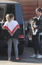 HILARY DUFF and Matthew Koma at Veterinarian Office in Los Angeles 02/06/2018