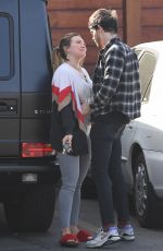 HILARY DUFF and Matthew Koma at Veterinarian Office in Los Angeles 02/06/2018