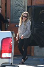 HILARY DUFF Leaves a Veterinarian in Studio City 02/18/2018