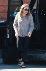 HILARY DUFF Leaves a Veterinarian in Studio City 02/18/2018