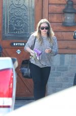HILARY DUFF Leaves a Veterinarian in Studio City 02/18/2018