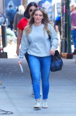 HILARY DUFF on the Set of Younger in New York 02/20/2018