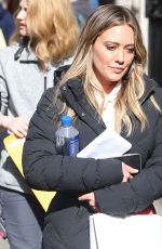 HILARY DUFF on the Set of Younger in New York 02/20/2018