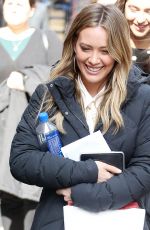 HILARY DUFF on the Set of Younger in New York 02/20/2018