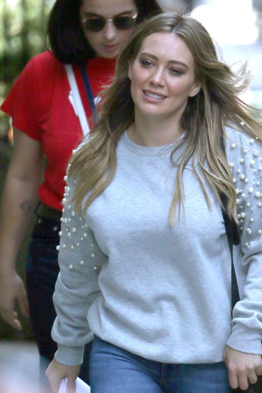 HILARY DUFF on the Set of Younger in New York 02/20/2018