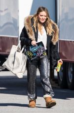 HILARY DUFF on the Set of Younger in New York 02/27/2018