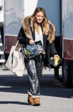 HILARY DUFF on the Set of Younger in New York 02/27/2018