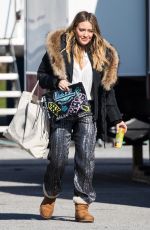 HILARY DUFF on the Set of Younger in New York 02/27/2018