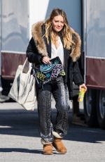 HILARY DUFF on the Set of Younger in New York 02/27/2018