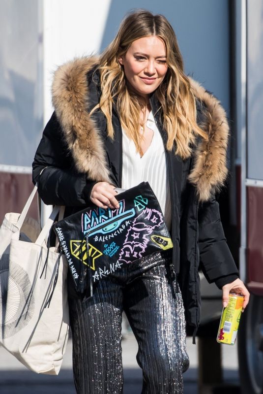 HILARY DUFF on the Set of Younger in New York 02/27/2018