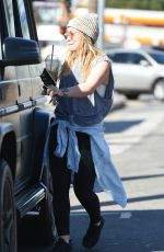 HILARY DUFF Out and About in Los Angeles 02/07/2018