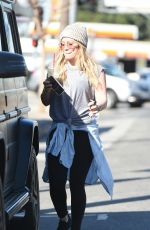 HILARY DUFF Out and About in Los Angeles 02/07/2018