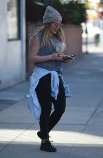 HILARY DUFF Out and About in Los Angeles 02/07/2018